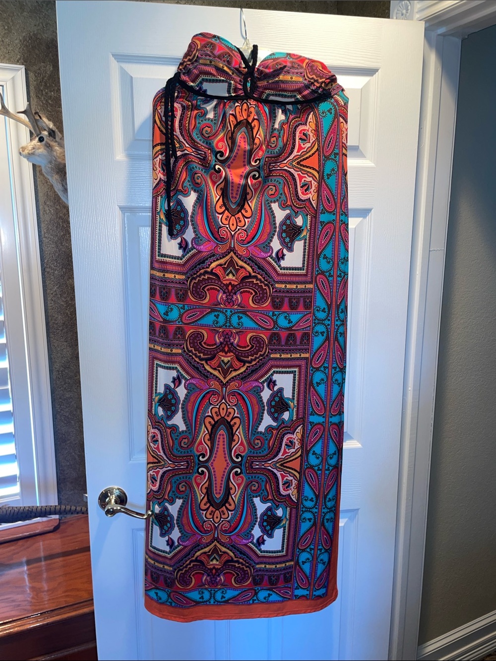 Arden B Multi-Color Strapless Paisley Maxi Dress